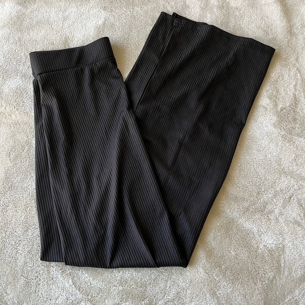 shein black midi skirt with slit